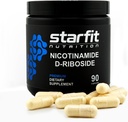 STARFIT - nikotiinamiid D-Riboside, Booster NAD+, energia ja fookuse täiendus, vananemisvastane rakuline tugi, 90 kapslit