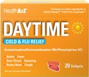 HealthA2Z® Daytime | Cold & Flu Medicine | Powerful Multi-Symptom Daytime (20 Softgels) (Päevase külma ja gripi meditsiin (20 Count Pack of 1))