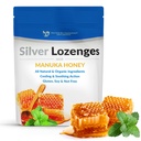 Silver Lozenges koos orgaanilise manuka mesi ja vitamiin C - All-Natural Nano Silver 45-50mcg 60 PPM Colloidal Silver Mineral tilgad toetada immuunsüsteemi, Soothe, Cool Cough & Throat, 24-Lozenges