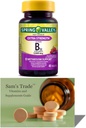 Spring Valley Vitamiin B12 | Kiiresti lahustuvad tabletid Toidulisand | Vitamiin B12 5000 mcg |B Vitamiinid | Vitamiin B12 Kompleks naistele ja meestele |45 Tabletid| Segatud marjamaitse + Sam's T. Vitamiinide juhend