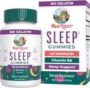 MaryRuth Organics Melatoniin Gummies | 5 mg unekummid vitamiiniga B6 | Valmistatud orgaanilisest roosuhkrust | Lõõgastav ja unetugi täiskasvanutele | Vegan | Mitte-GMO | Gluteenivaba | 60 loend