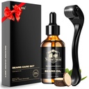 Waking Forest Derma Roller 0,25mm & Beard Oil(1oz), Sandalwood Beard Kit, Microneedle Beard Roller 540 titaaniga, Natural niisutab E-vitamiini habemeõliga meestele, Isad Boyfriend isa