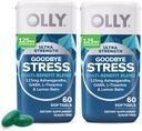 OLLY Ultra Tugevus Hüvasti Stress Softgels Twin Pack, GABA, Ashwagandha, L-Theanine ja sidrun Balm, Stress Relief Supplement - 120 Count