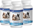 PET TARBIJAD & TOITAINE LLC Naha- ja karvastiku märja koera toit - Koer Omega 3 Olulised rasvased happed - täiustatud valem - Juukse- ja karvatervis - Looduslik - Koerte põletikuvastane - 3 pudelit (540 Softgels)