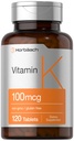 Horbäach K-vitamiini lisand | 100mcg | 120 tabletti | taimetoitlane, mitte-GMO ja gluteenivaba lisand