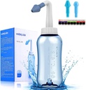Darate Neti Pot Sinus Rinse Pudel, Ninapesu Puhastaja Rõhk Loputada Nina niisutamine täiskasvanutele & Kid BPA Vaba Sticker termomeetriga (300 ml)