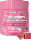 KINDNATUUR Kõrge Kaaliumilisandiga Gummies 500mg - Näritav täiskasvanutele ja lastele - Puhas kaaliumvesinikkarbonaat Mineraallisand - Vegan, Gluteenivaba, Non GMO - 60 Gummies (30 päeva pakkumine)