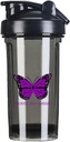 Pankreasevähi teadlikkus 18 Ounce Shaker pudelijoogi segisti Lekkimiskindel Pre Workout Protein raputab toidu asendamist pudelid 500ML/18 Oz Black &-1-1