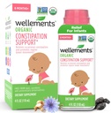 Wellements Organic Constipation Support 6 kuu + Imikud ja väikelapsed (4 Fl Oz) | USDA Certified & õrn kõhukinnisus Relief * Imikutele, kellel ei ole karmid lahtistid koos Dispenser