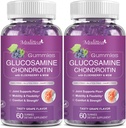 Mulittea Glükosamiin Chondroitin Gummies - ekstra tugev ühine tugi täiendada MSM ja Elderberry loodusliku liigese, antioksüdant immuuntoetus täiskasvanutele, meestele ja naistele-suhkruvaba (2 Pack)