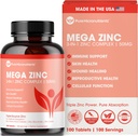 Mega Zinc Supplement, 50mg, 3-in-1 Zinc Complex, 100 Tablets - Pure Micronutrients