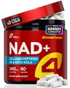 NAD Plus täiendus 1400mg - NMNH täiendus Alternatiivsed toed Tervislik vananemine kompleks nikotiinamiid Riboside & Gotu Kola, kollageen - võimas NAD + Valem energiale, nahale ja kognitiivsele, 60 kapslit