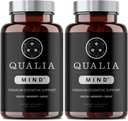 Qualia Mind Nootropics 105 ct 2-Pack | Ülemine aju lisand mälu, fookuse, vaimse energia ja kontsentratsiooniga Ginkgo biloba, Alpha GPC, Bacopa monnieri, DHA & More, (6 nädala pakkumine)