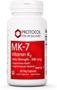 PROTOKOLL LIFE BALANCE MK-7 Vitamiin K2 300mcg - ekstra tugevus - VIT K Supplement - MK-7 Vitamiin K2 Elu tasakaal - Luude tervise ja veresoonte elastsuse toetamine - Mitte-GMO & Vegan - 60 Veg kapslit