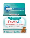 Feverall Children Acetaminophen Suposiidid 6 Rektaalsed küünlad 325mg Iga valu leevendaja / palaviku vähendaja Parabeenivaba, ei ole kunstlikke värve ega muid säilitusaineid. Vanus 6-12 aastat