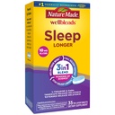 Nature Made Wellblends Sleep Longer, Melatoniin 10mg, L theanine 100 mg ja GABA 100mg, Sleep Supplement, 35 Tri-Layer tabletid