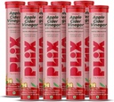 PLIX - TAIMEKIRI Õunasiidri äädika kihisevad tabletid emaga, 700 mg ACV koos VIT B12, B6, 8 |Vegani pakend, ilma lisatud suhkruta, mitte-GMO ja gluteenivaba