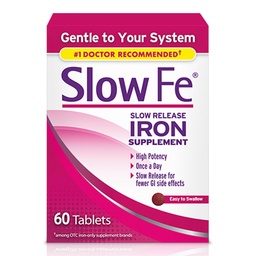 Aeglane Fe 45mg raua lisand rauapuudusele, aeglane vabanemine, kõrge tugevus, kerge neelata tablette - 60 loend