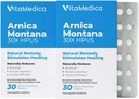 VitaMedica Arnica Montana Blister Pack 30X tabletid valu ja turse | Taimne valem | Soovitatav plastist kirurgid | Looduslik taastumine kirurgia või vigastus | 2 Pack | 30 Servings