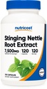 Nutricost Stinging Nettle Root Extract 7500mg ekvivalent, 120 kapslit - taimetoitlane sõbralik, mitte-GMO, gluteenivaba