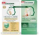 Excedrin Head Care Proactive Health Diet Supplement - 110 Count and Head Care Replenish Plus Focus Drink Mix 24 pakendist Mugavuspakett