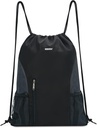 WANDF Drawstring Backpack Sport Gym Sackpack võrgusilma taskud Vesi Vastupidav String kott naistele Mehed (must)