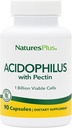 Natures Plus Acidophilus koos pektiiniga - 90 kapslit - probiootiline täiendus 1 miljardi elujõulise rakuga ja pektiin - vegan, gluteenivaba - 90 portsjonit