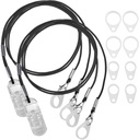MEDca kuulmisabi klambrid - Anti Lost Lanyard Cord'iga kaitsev hoidja - sõlmede ja klambriga tross ja turvaklipp Ideaalne kõrva kuuldeaparaatide ja isiklike helivõimendite taga (pakk 2)