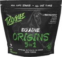 ROGUE PET SCIENCE Origin 5-in-1 Horse Supplement - Pelleted Equine Food Topper w / Natural Omega 3 Fish Oil - Toetab soolestiku tervis, Ulcer Relief & liigesed-Helps Allergia, Naha ja Coat Health (5 naela)