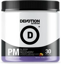Devotion Nutrition PM Sleep Recovery | Stevia Sweetened | Parandage energiat, lõdvestage meelt, toetage meeleolu, suurendage ainevahetust | 30 serveerimist (Raspberry Lemonade)