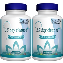 15-päevane puhastus, soolestiku ja Coloni tugi, täiustatud 15-päevane soolestiku puhastamine naistele ja meestele Senna, Cascara Sagrada & Psyllium Husk, Non-GMO, 30 kapslit