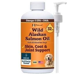 Looduslik koerafirma Wild Alaskan Salmon Oil Formula koos Omega 3, Fish Oil for Dogs Supplement, Skin & Coat Dog Oil, Itchy Relief, Immune Support for Joints & Heart, Food Topper, 32 oz