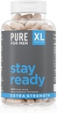 Pure for Men Stay Ready Fiber Extra Strength Supplement | Seedehäired Regularity | Soolestiku Liikumine & Soolestiku Tervise Tugi | Vegan Puhtus | Proprietary Formula | 120 Vegan XL kapslid