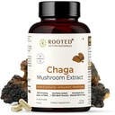 ROOTED Actives, Siberi Chaga seeneekstrakt, sertifitseeritud orgaanilised | 35% beeta-glükaanid - Lab Verified | Antioksüdant & Vitality Support (60 Veg Caps)