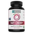 Zhou Tart Cherry Extract + Selleri Seed - Tart Cherry Kapslid meestele ja naistele, Tart Cherry Kontsentraat Pills Sleep & Uric Acid Cleanse, 1000mg Per Pill - 60 Veggie Kapslid (Pack of 1)