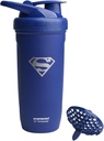 Smartshake DC COMICS Reforce Stainless Steel Protein Shaker Pudel 900 ml | 30oz - Leakproof Screw-on Lid - BPA Free - Unisex - Non-Isolated - Superman Logo