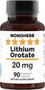 Liitiumorotaat 20 mg elementaarliitiumi kapsli kohta - 90 taimekapslit