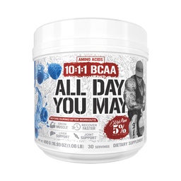 5% Toitumine Rich Piana AllDayYouMay BCAA pulber | Premium Intra & Post Workout Aminohapped, EAA, elektrolüüdid | Hüdratsioon, vastupidavus, taastumine | Vegan & Keto | 16,4 oz, 30 Srvgs (sinine vaarikas)