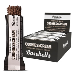 Barebells Protein Baarid Küpsised ja Kreem - 12 Count, 20g Kõrge Valgu Treats - Chocolate Nutrition Bar 1g Kokku Suhkrud - On-The-Go Hommikusöök või Post-Workout Snack