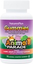 NaturesPlus Animal Parade Eluallikas Kummid - Looduslik Apelsin, Viinamarja- ja Kirsimaitse - 75 Animal Shaped Gummies - Terve Toidu Laste Multivitamiin - Gluteenivaba - 37 Servings