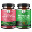 Bundle of Extra Strength Saw Palmetto naistele ja puhas Selenium kilpnäärme tugi täiendada - DHT Blocker paksendavad juuste vitamiinid juuste väljalangemine - Antioksüdant täiendada ja looduslik immuunsüsteemi suurendaja
