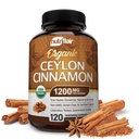 NutriFlair Organic Ceyloni kaneeli lisa 1200mg, 120 kapslit - USDA sertifitseeritud - mitte-GMO, gluteenivaba pulber, antioksüdandid