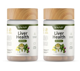 Snap Supplements Maksa Tervis & Detox Supplement - Natural Support Maksa ja seedetrakti Tervis, 60 Taimetoit Kapsleid (2-Pack)