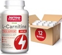 Jarrow valemid L-karnitiin 500 mg - 100 Veggie Licaps - oluline kofaktor energia tootmiseks (ATP) rasvadest - toidulisand - Vegan - kuni 100 serveerimist, pakend 12