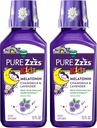 Vicks Pure Zzzs Kidz Melatoniin, Kids Melatoniin Vedel, Uneabi, Ravimivaba, Vedel Melatoniin 1mg, Kummel & Lavendel, Melatoniin Sleep Aids for Kids, Snooze Berry Flavored, 2 Pack, 24 FL OZ