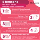 kindnature Evening Primrose Oil Gummies for Women – 1000mg with Black Cohosh Extract – Hormonal Balance, PMS & Menopause Support – Vegan, Sugar-Free, Non-GMO