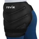 REVIX Extra Large Hip Ice Pack Wrap pärast operatsiooni, korduvkasutatav Gel Cold Pack puusa asendamise taastamiseks, Sciatic Närv, Külm Therapy Hip Flexor Compression Wrap, Black