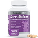 Balance ONE Biofilm Defense proteolüütiliste ja seedeensüümidega meestele ja naistele - Serrapeptaas, Nattokinase, Proteaas, Tsellulaas - 60 kapslit, 2 kuu pakkumine - SerraDefend