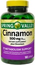 Spring Valley Cinnamon 500mg Metabolism Toetus