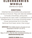 Leelistaimepood Lihtsalt maitsetaimed: Elderberries Whole